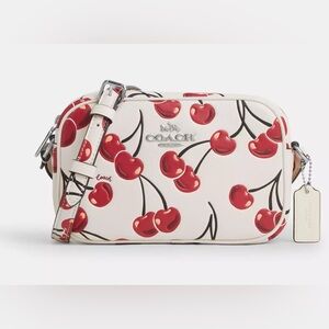 NWT Coach Leather CAB04 Chalk Cherries Mini
Jamie Camera Crossbody Bag